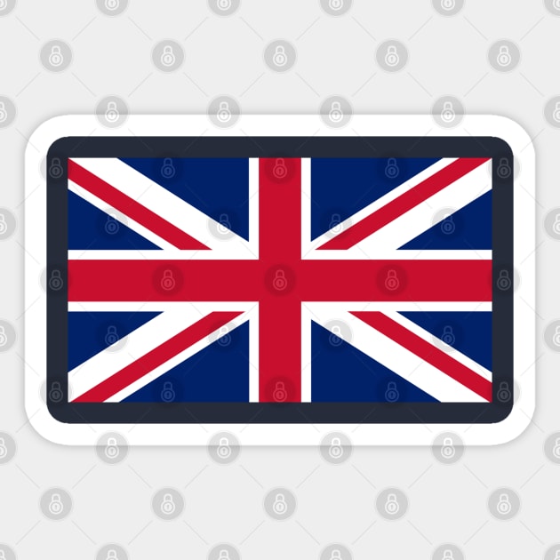 Union Jack - Punk Rock Jacket Button Sticker by WriterCentral